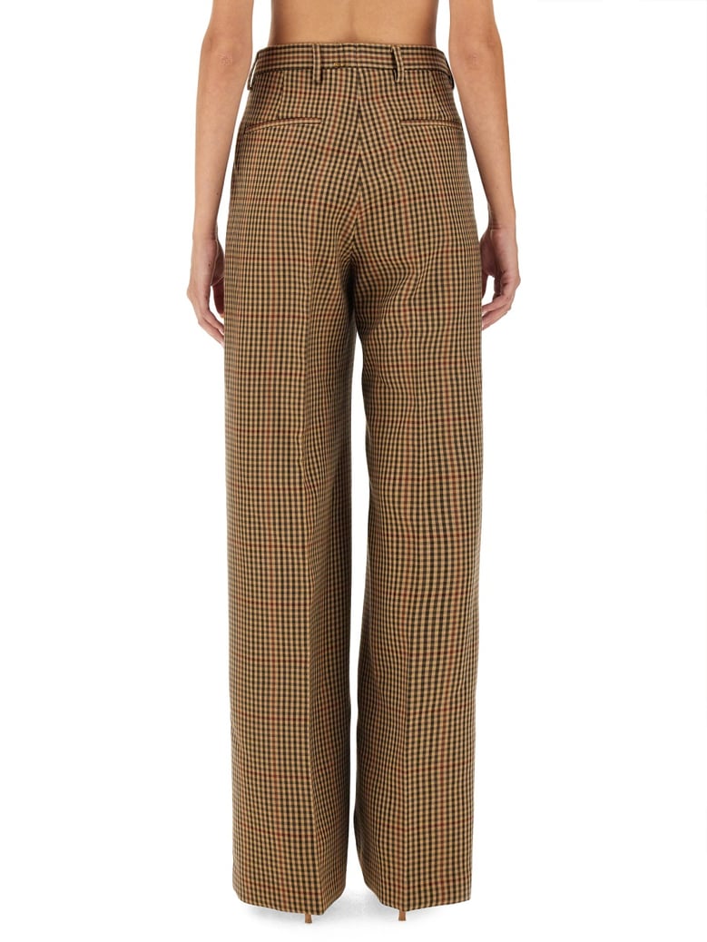check pattern wool trousers by Selfnex