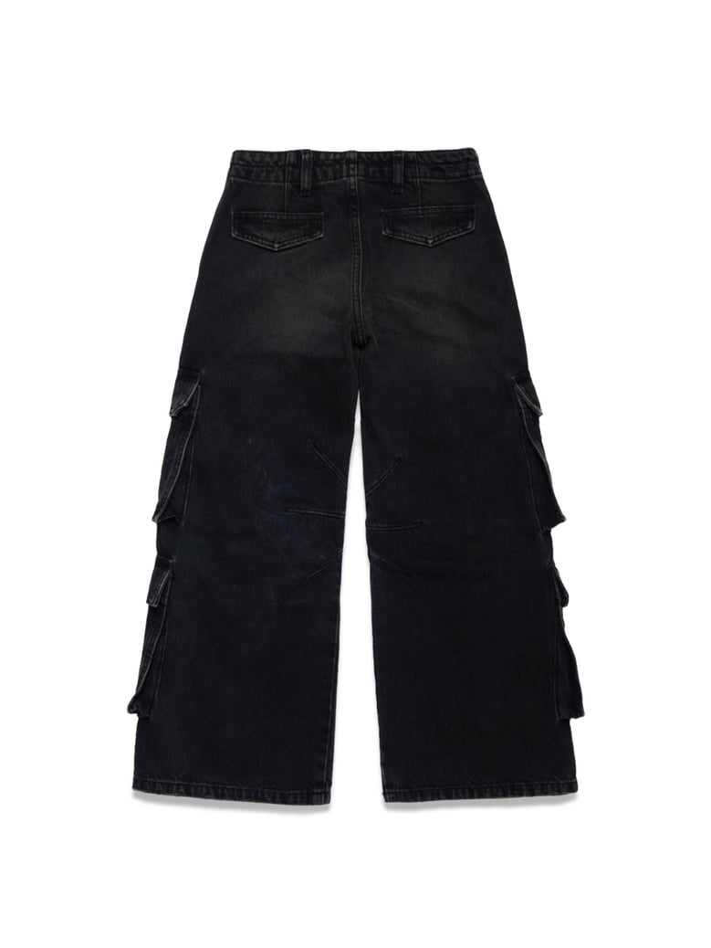 cargo trousers d-sire cargo-j black by Selfnex