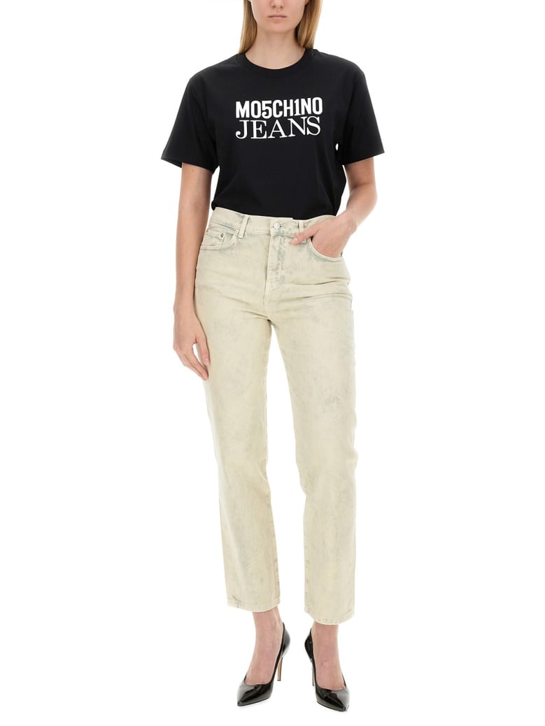cropped jeans in denim by Selfnex