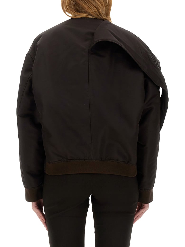 bow neck bomber jacket by Selfnex