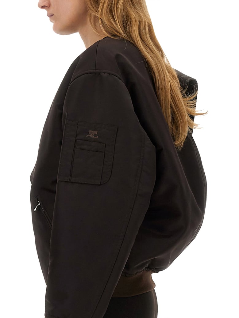 bow neck bomber jacket by Selfnex