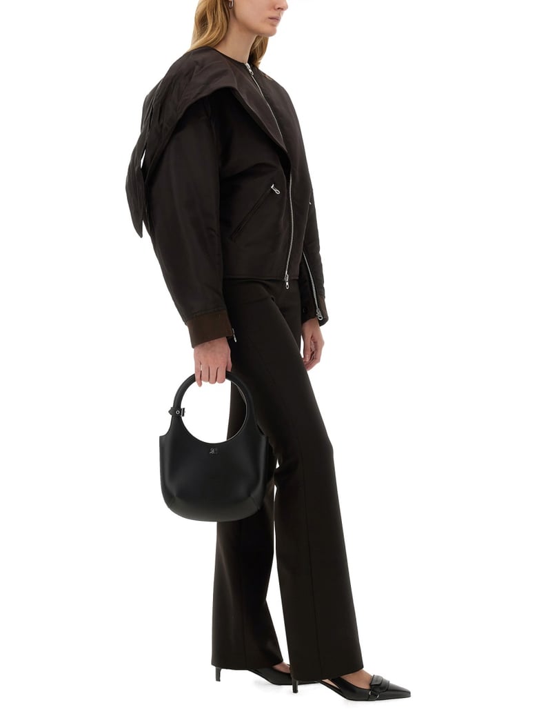 bow neck bomber jacket by Selfnex