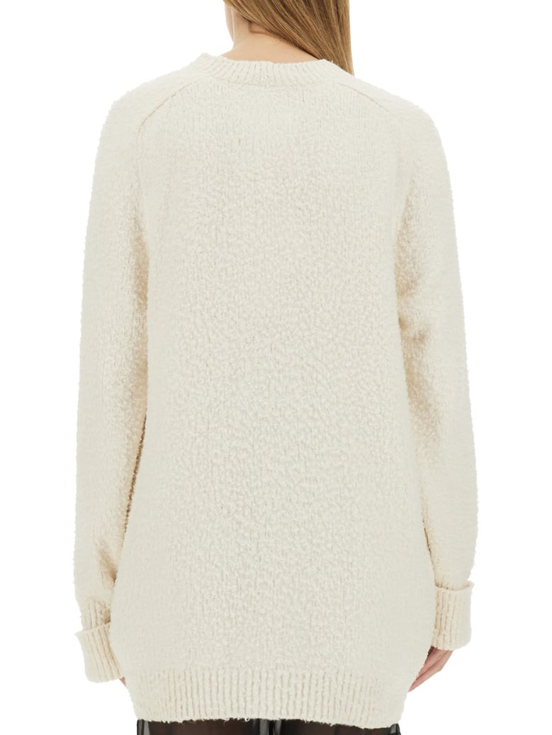 oversized cardigan in white by Selfnex
