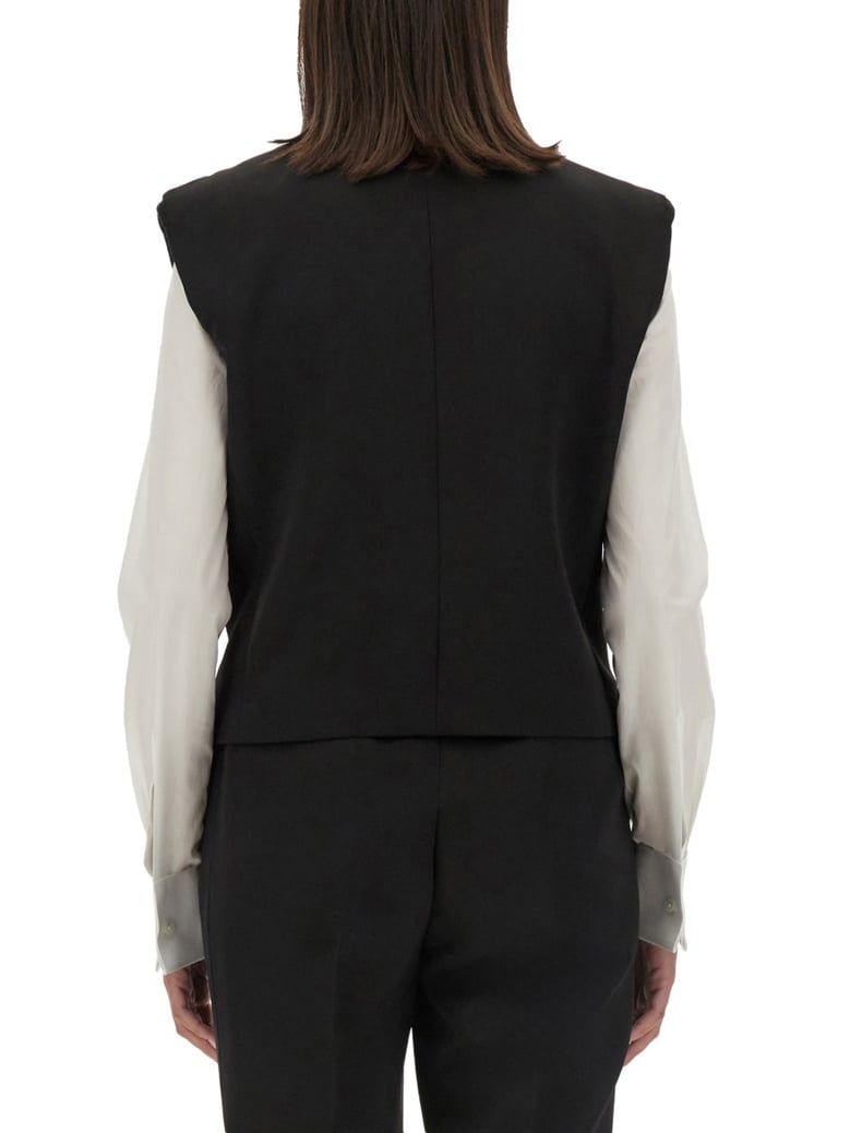 double-breasted sleeveless jacket by Selfnex