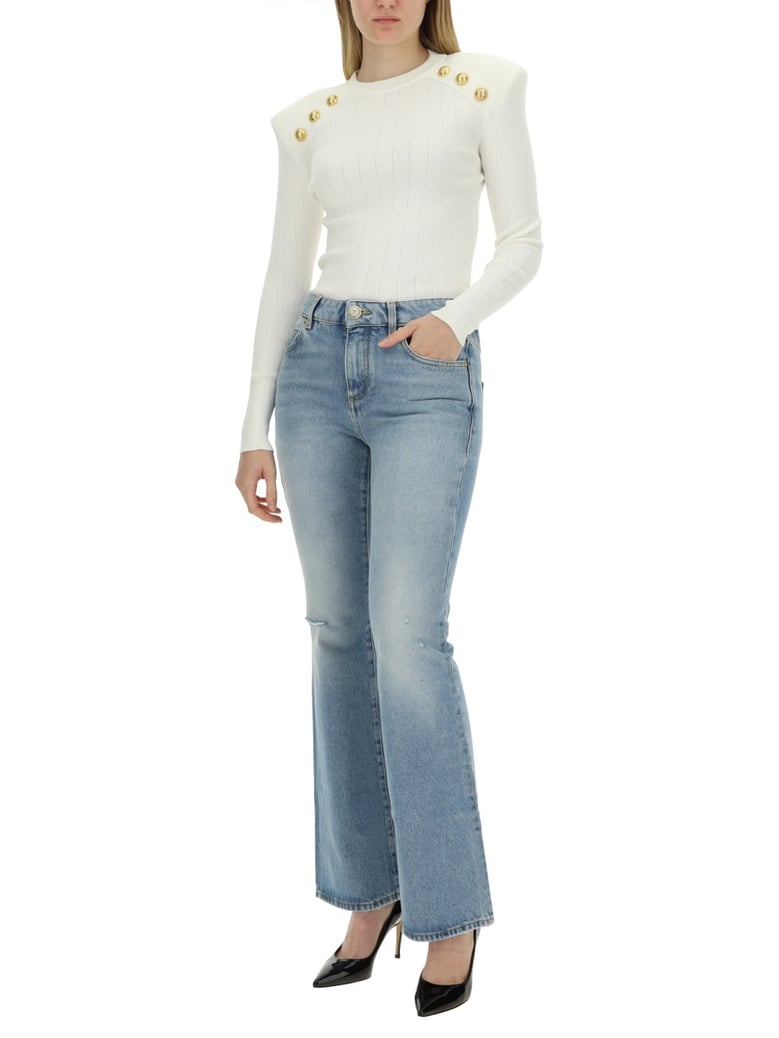 flare fit jeans by Selfnex