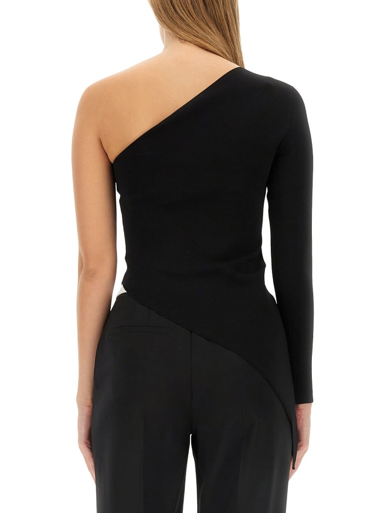 asymmetrical top in black by Selfnex