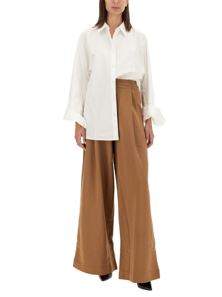 brown cotton jogging pants by Selfnex