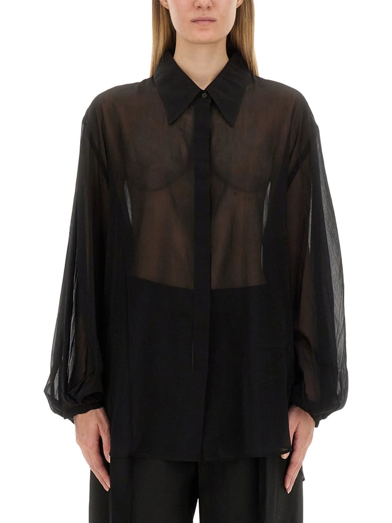 oversize cotton silk top by Selfnex