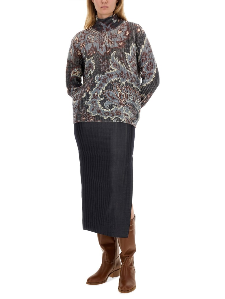 printed wool sweater by Selfnex