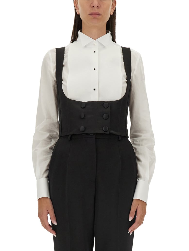 double-breasted tuxedo vest by Selfnex