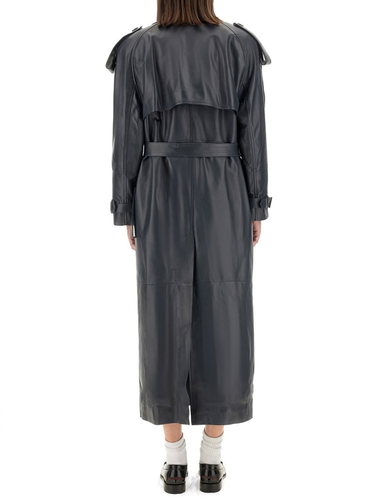 leather trench coat by Selfnex