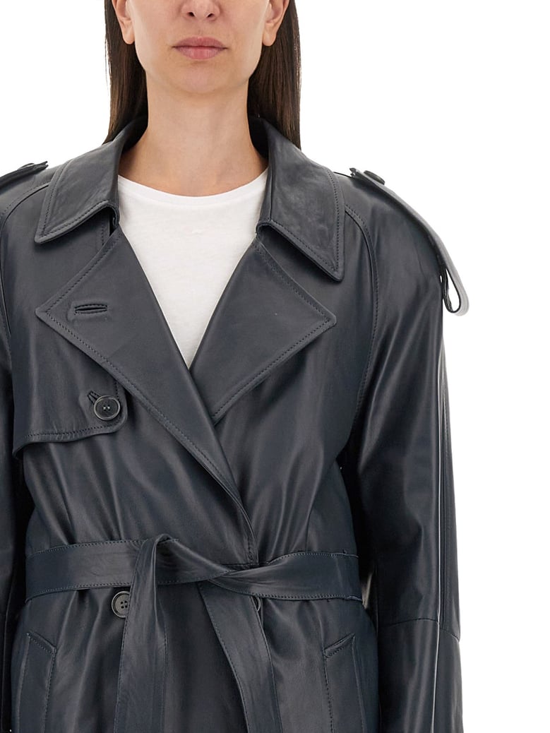 leather trench coat by Selfnex
