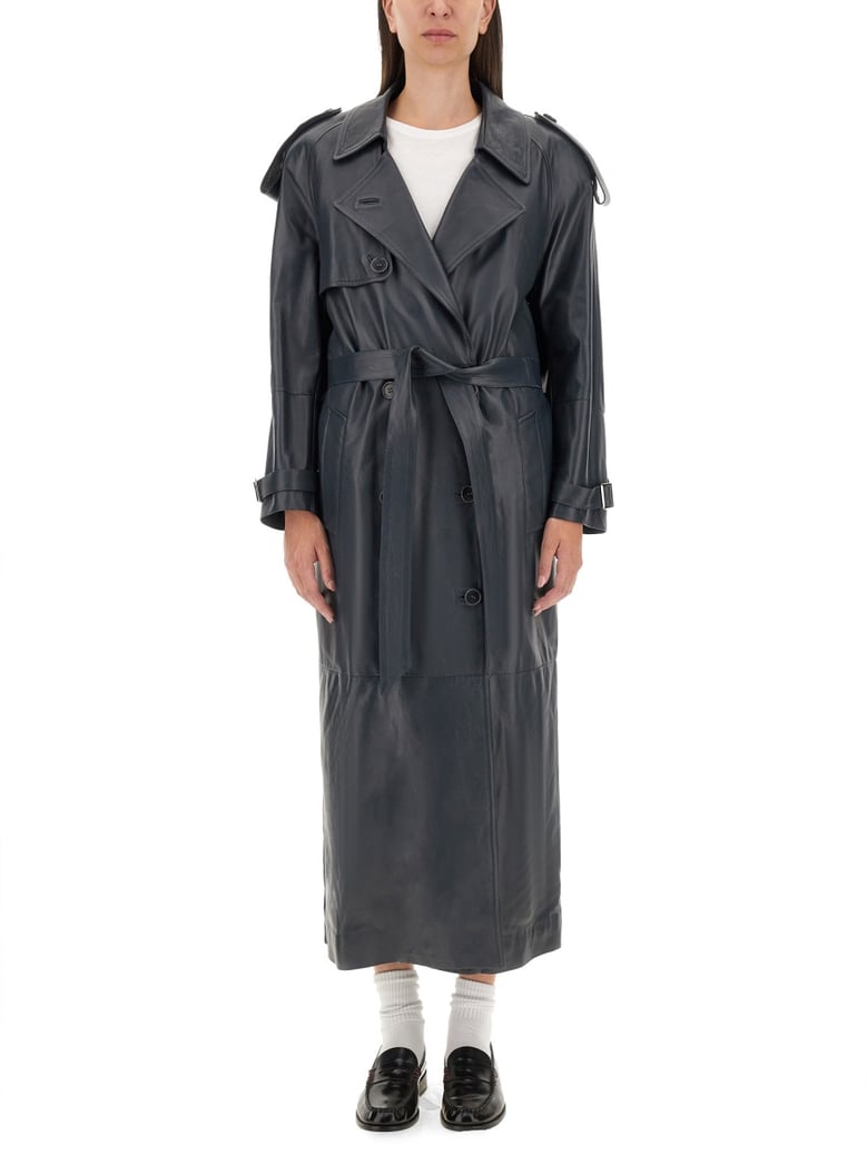 leather trench coat by Selfnex