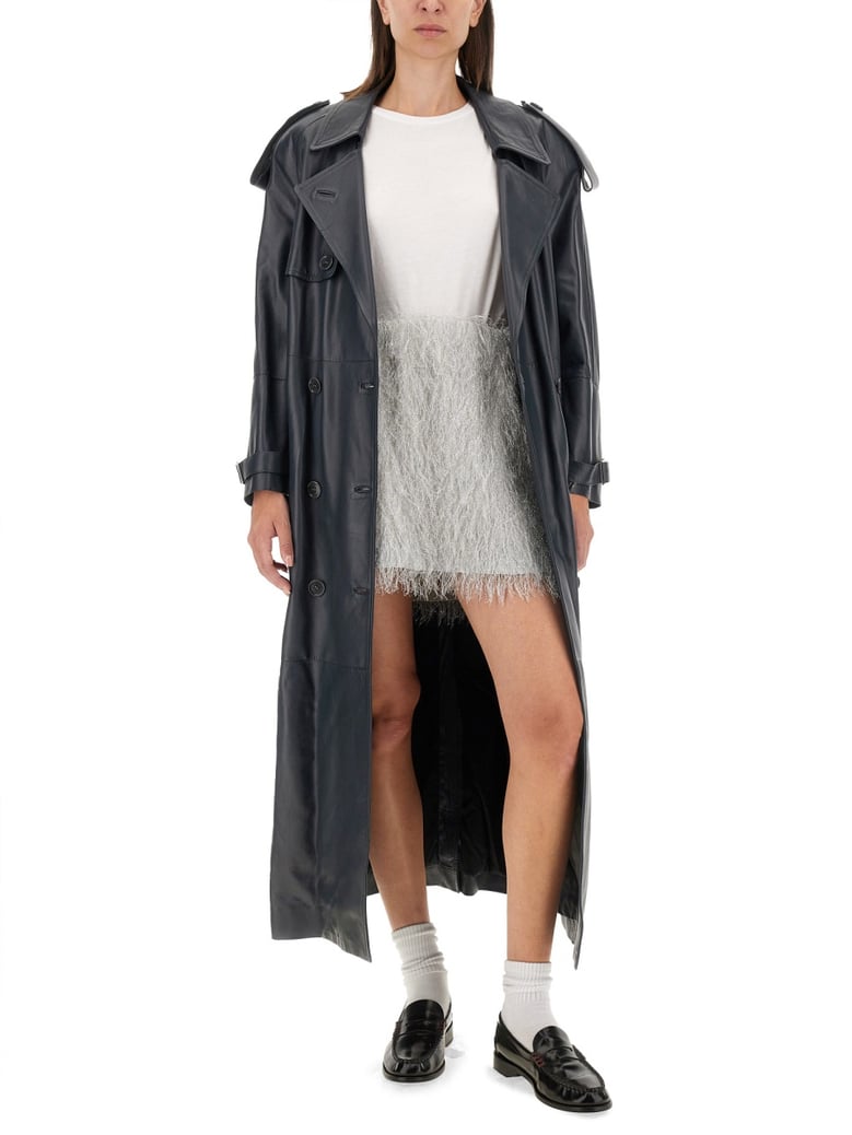 leather trench coat by Selfnex