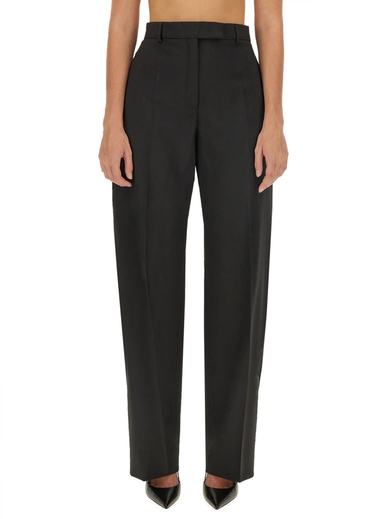 black virgin wool trousers by Selfnex
