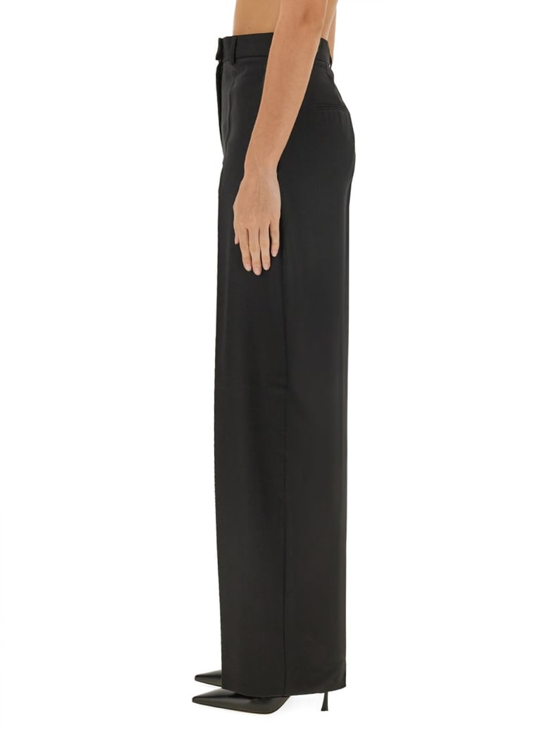 black virgin wool trousers by Selfnex