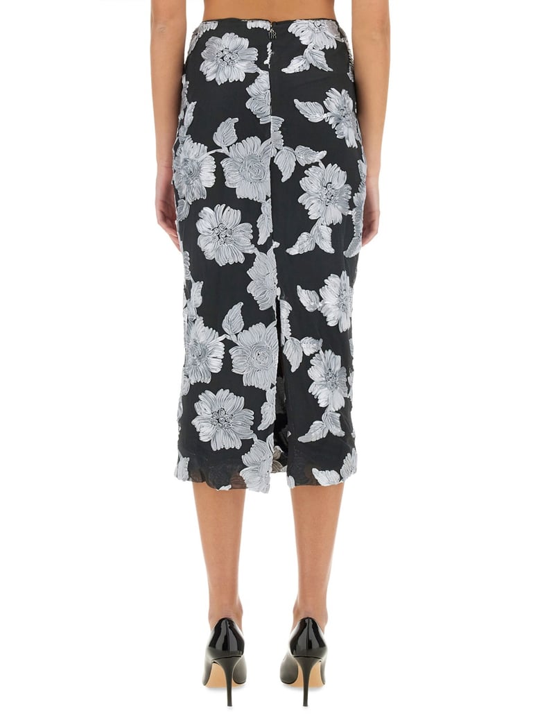 floral pencil skirt by Selfnex