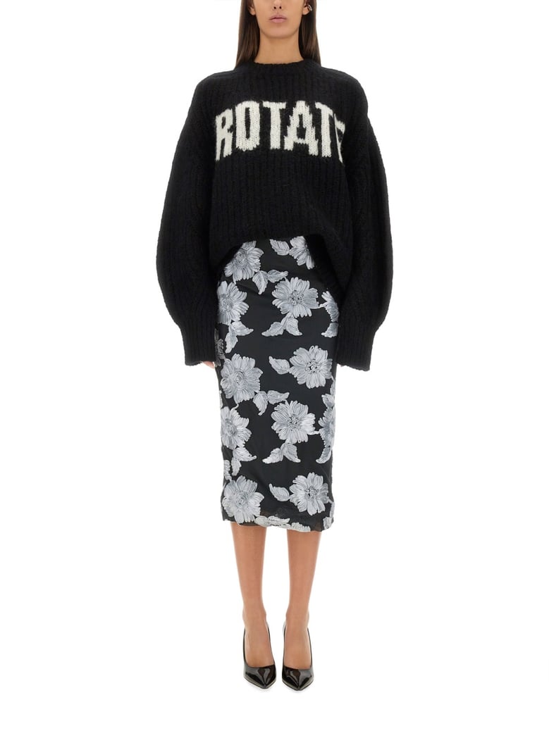 floral pencil skirt by Selfnex
