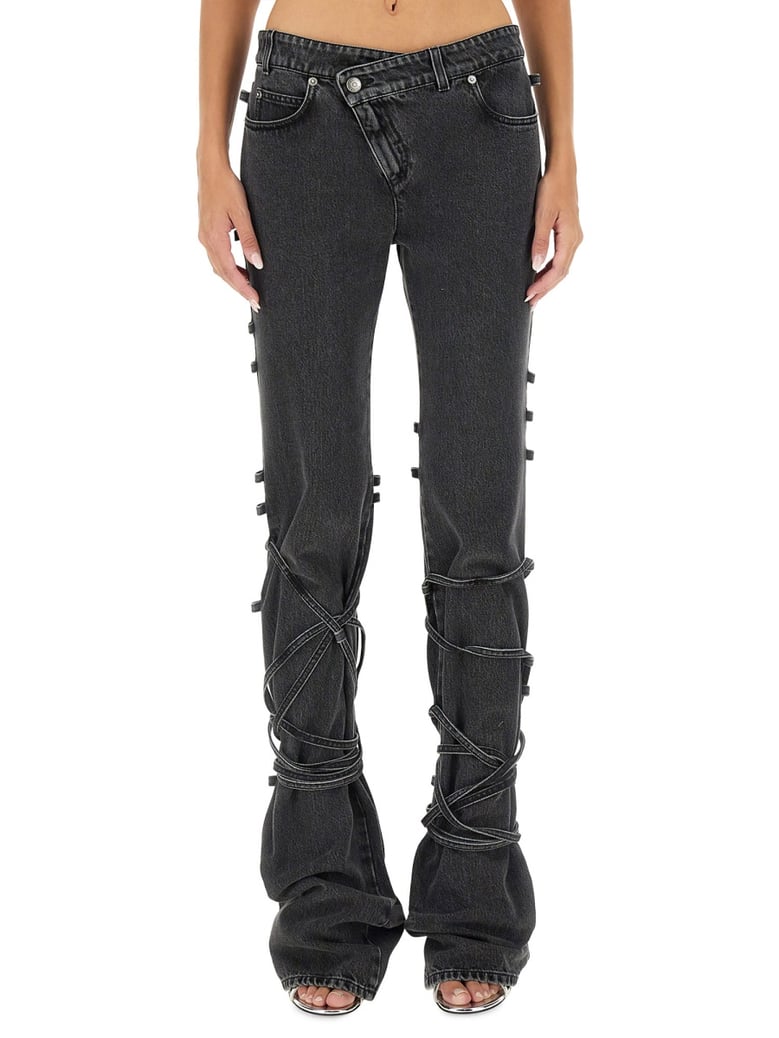 jeans with knot detail by Selfnex