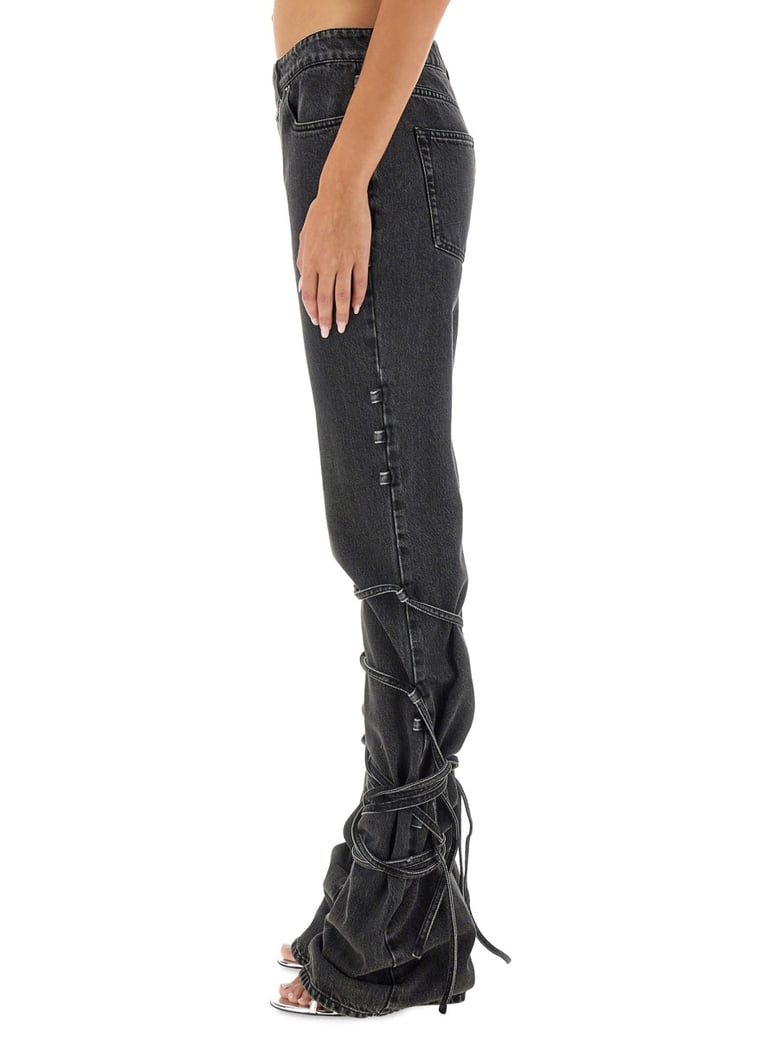 jeans with knot detail by Selfnex