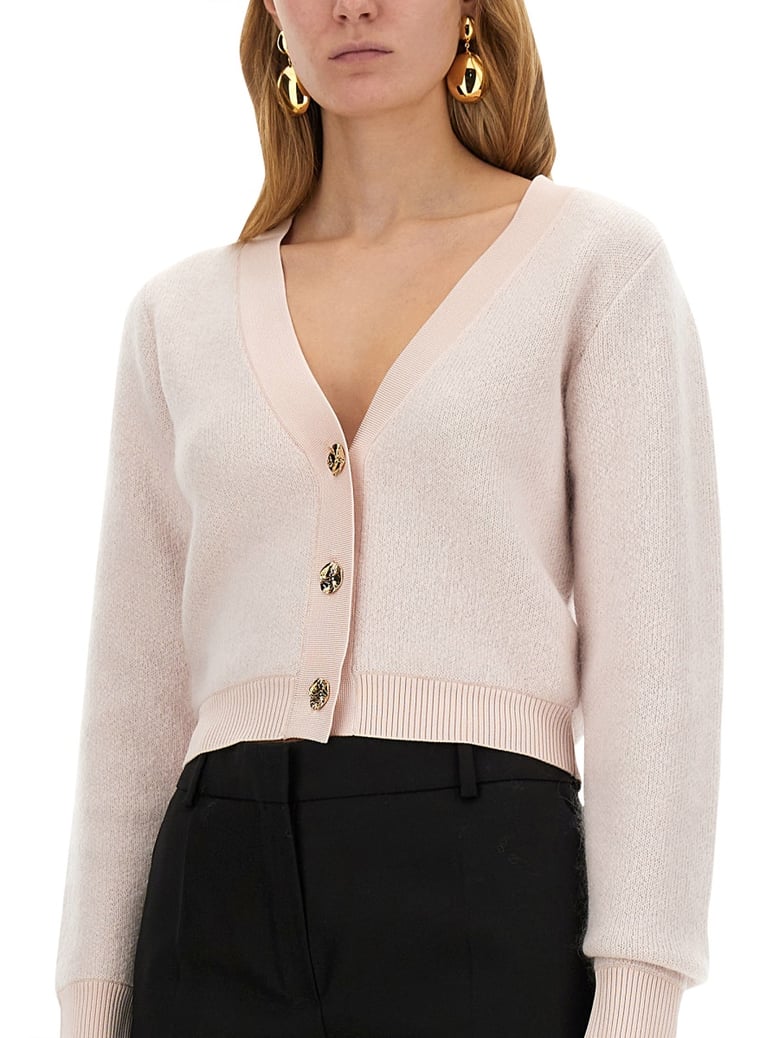 mohair cardigan in beige by Selfnex