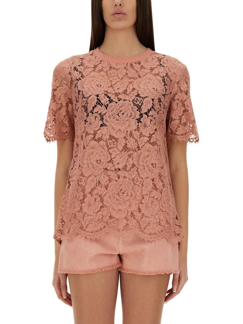cordonetto lace t-shirt by Selfnex