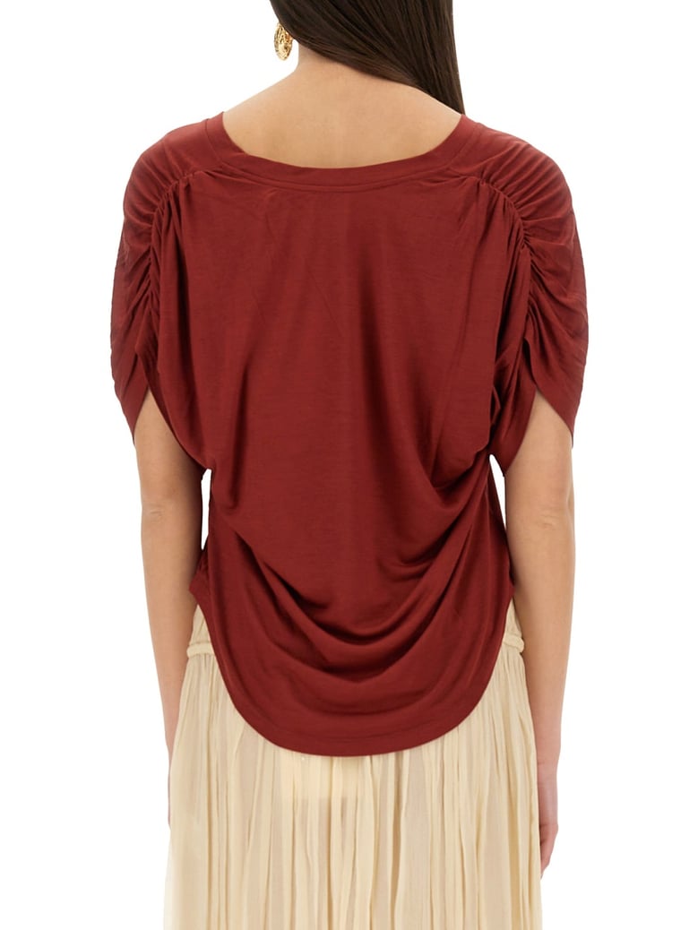red oversize emanuela t-shirt by Selfnex