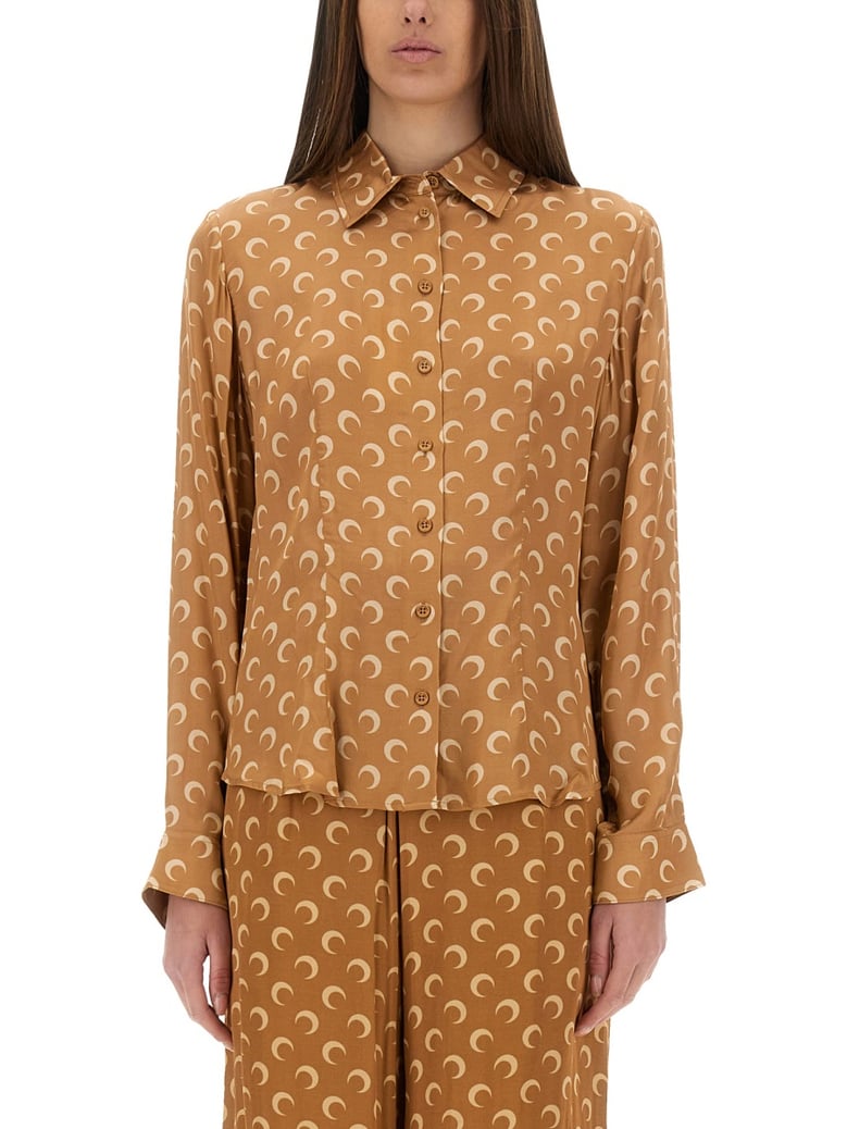 moon satin shirt by Selfnex