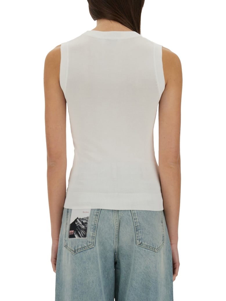 knit top with inlay logo by Selfnex