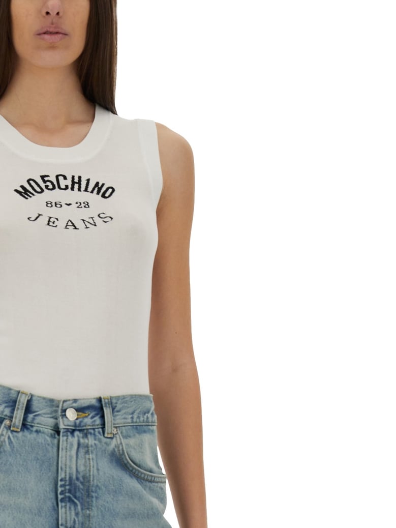knit top with inlay logo by Selfnex