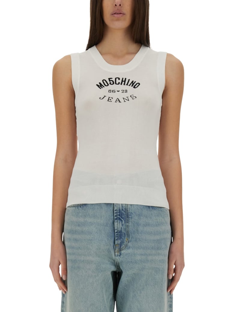 knit top with inlay logo by Selfnex