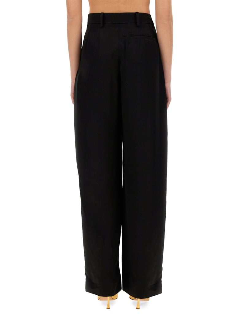 wide-leg pants with pleat by Selfnex
