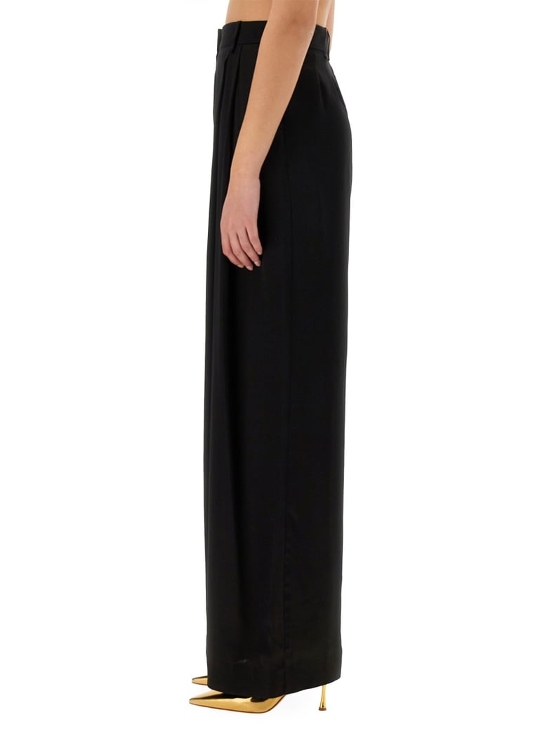 wide-leg pants with pleat by Selfnex