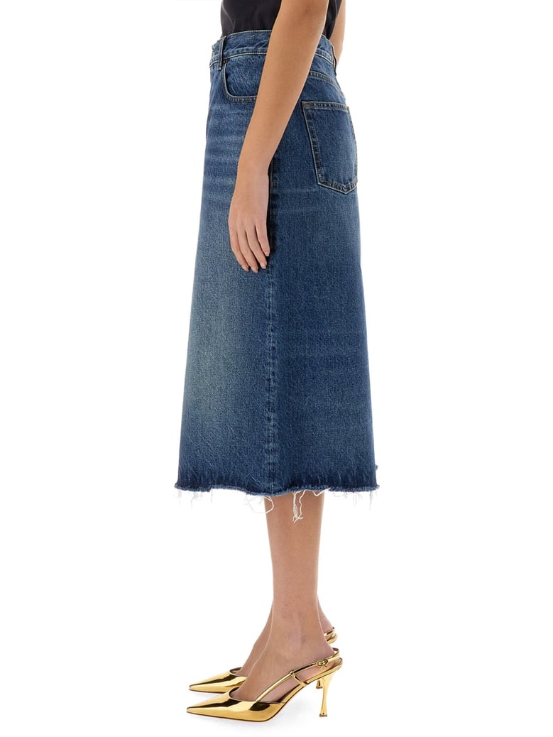 patchwork denim bermuda shorts by Selfnex