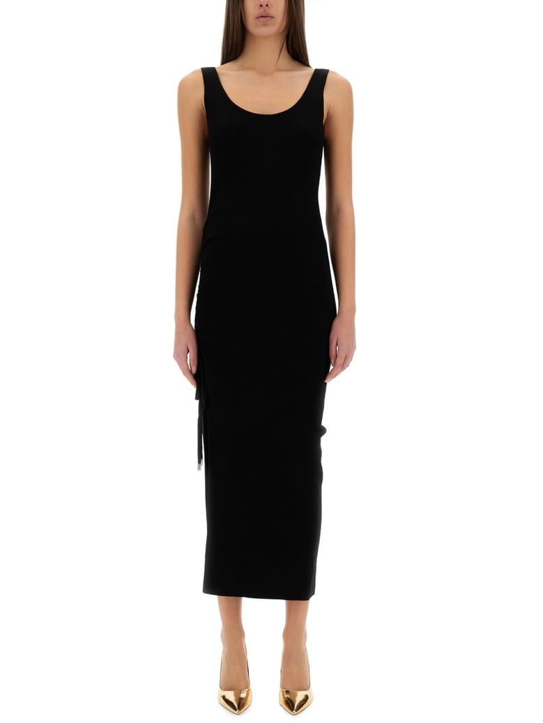 stretch wool blend camisole dress by Selfnex