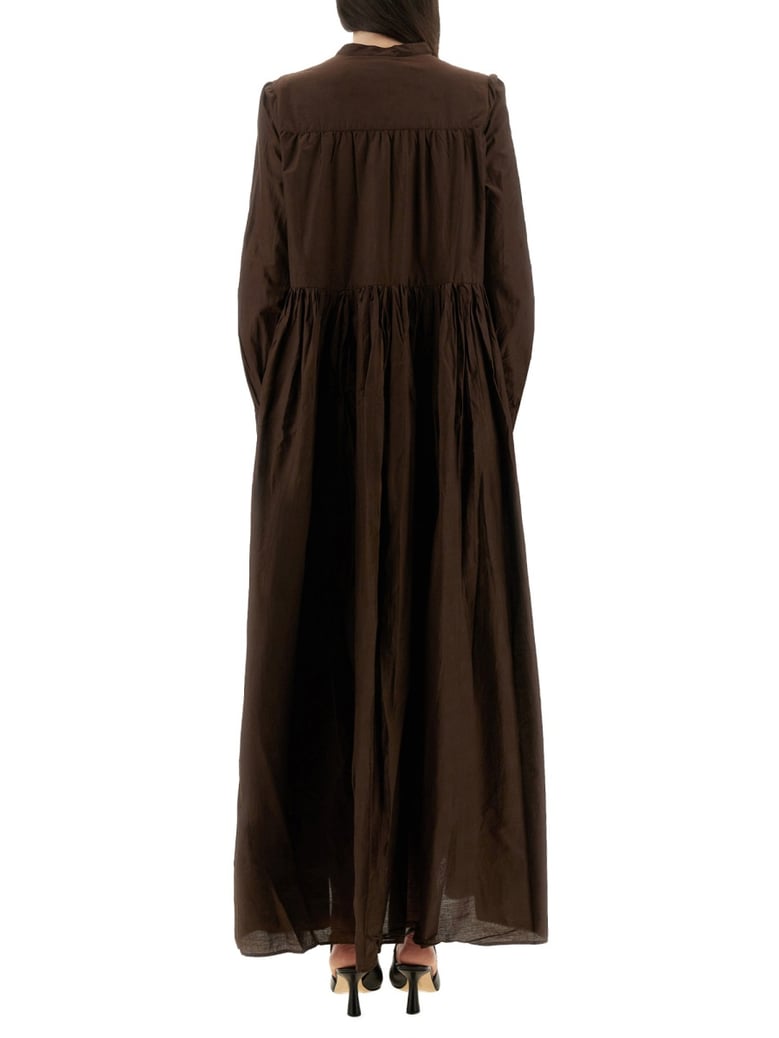 brown oversized cotton dress by Selfnex