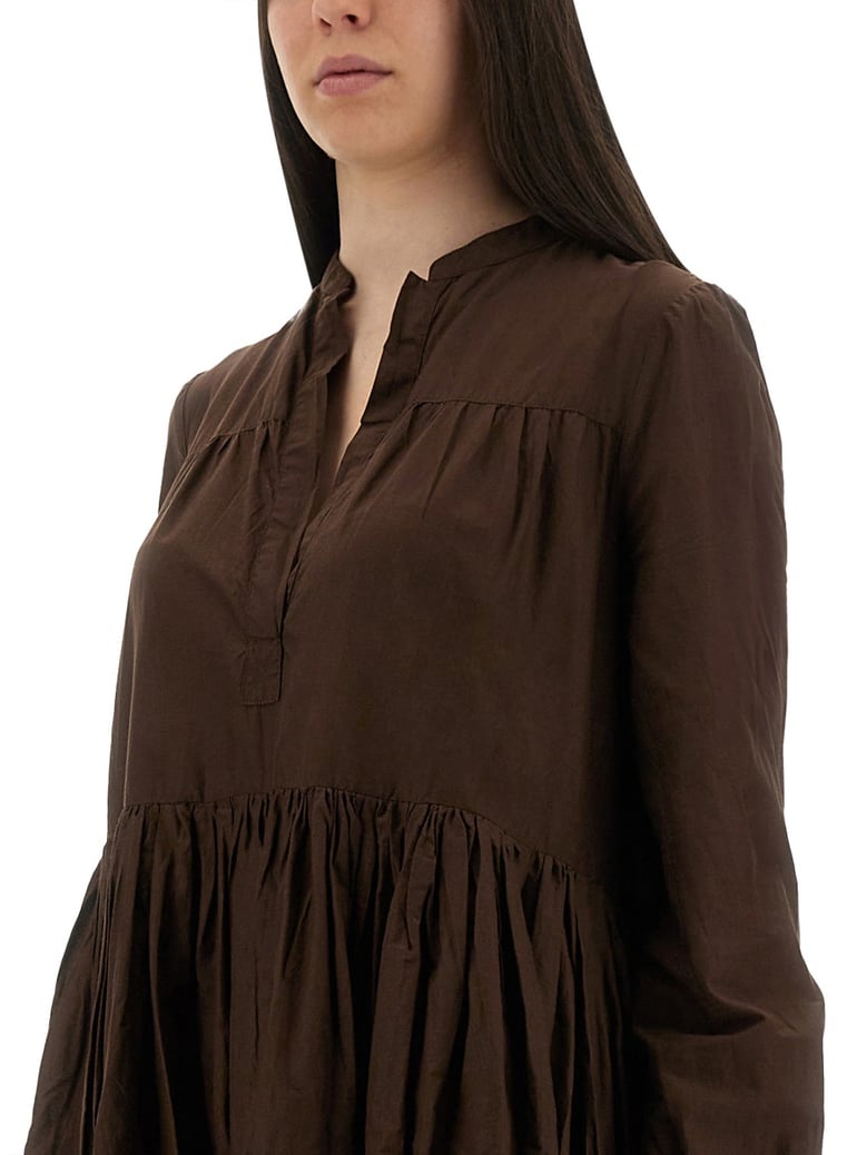 brown oversized cotton dress by Selfnex