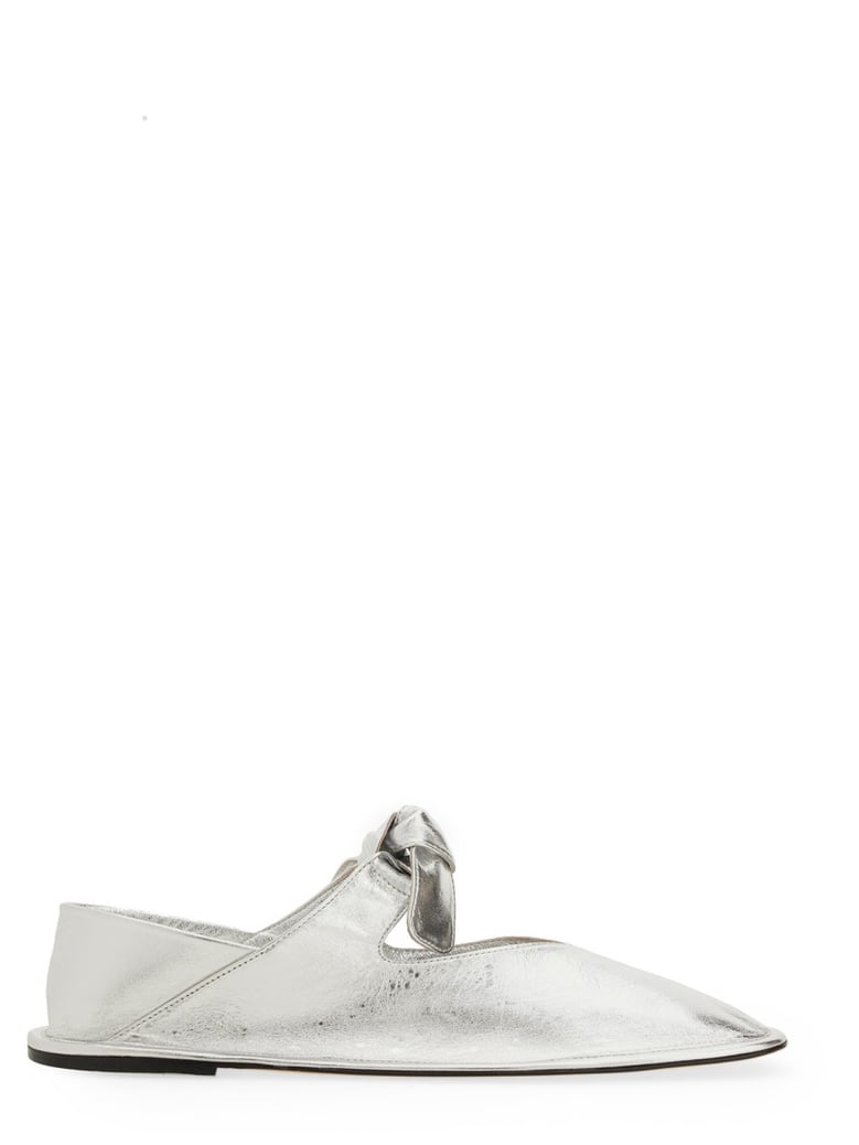 lambskin silver sandal by Selfnex
