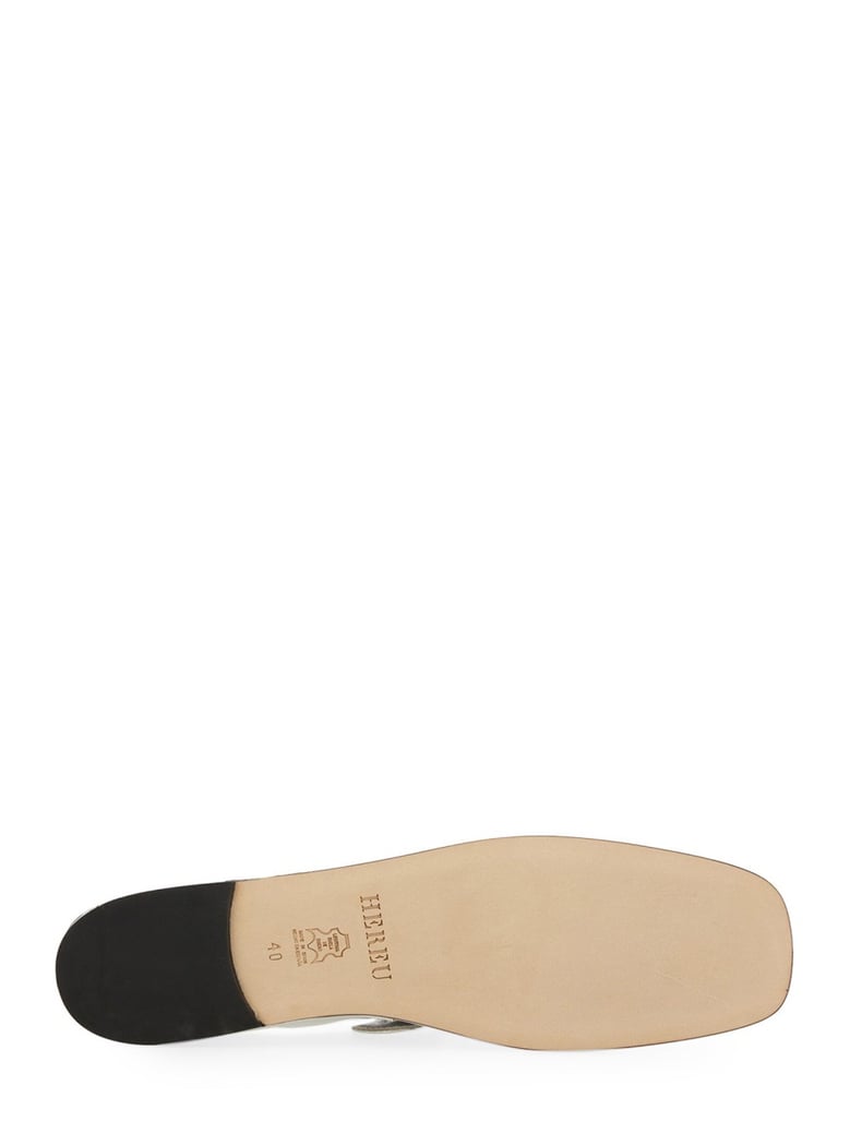 lambskin silver sandal by Selfnex