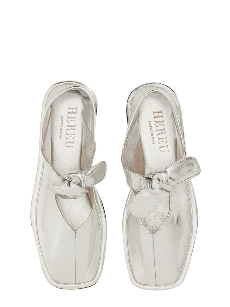 lambskin silver sandal by Selfnex