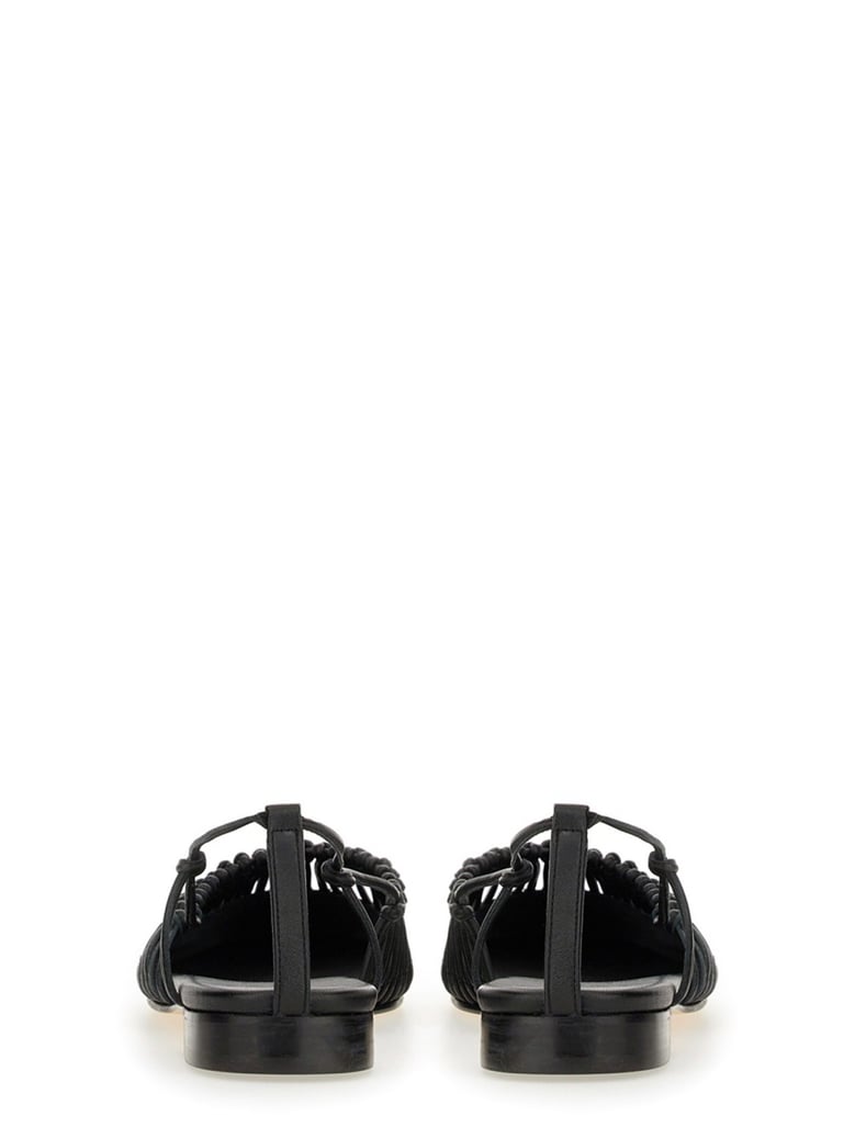 black lambskin sandal by Selfnex