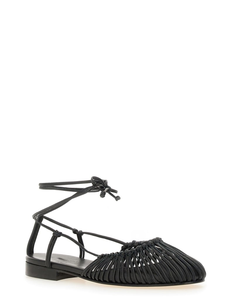 black lambskin sandal by Selfnex