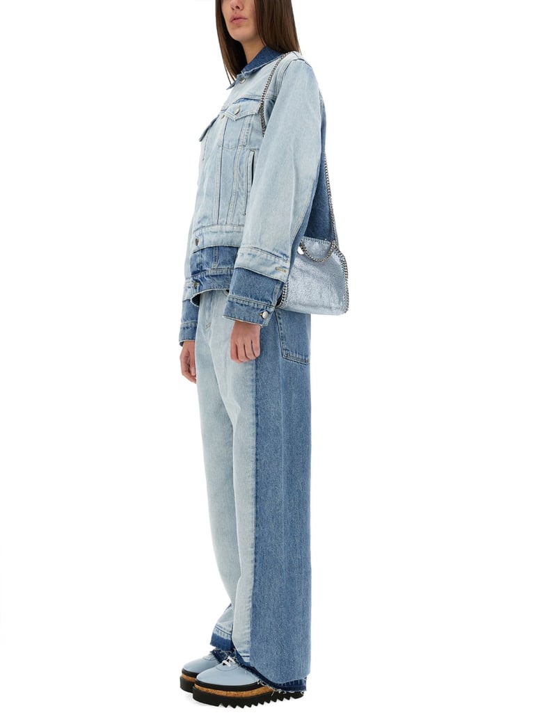 straight-leg jeans with contrasting panels by Selfnex