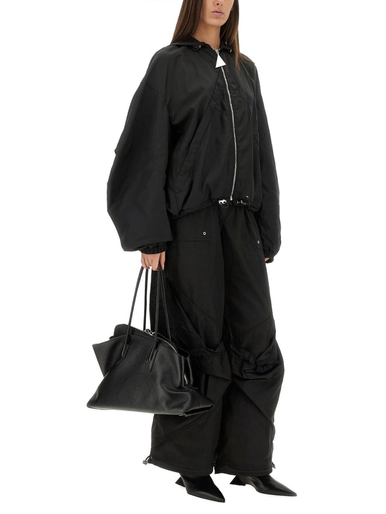long pants in black by Selfnex