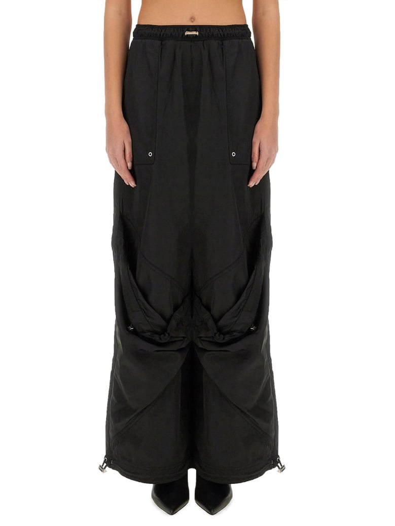 long pants in black by Selfnex