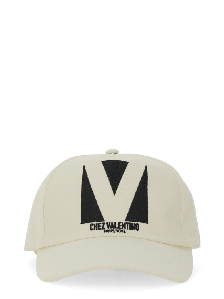 "chez valentino" embroidered baseball cap by Selfnex