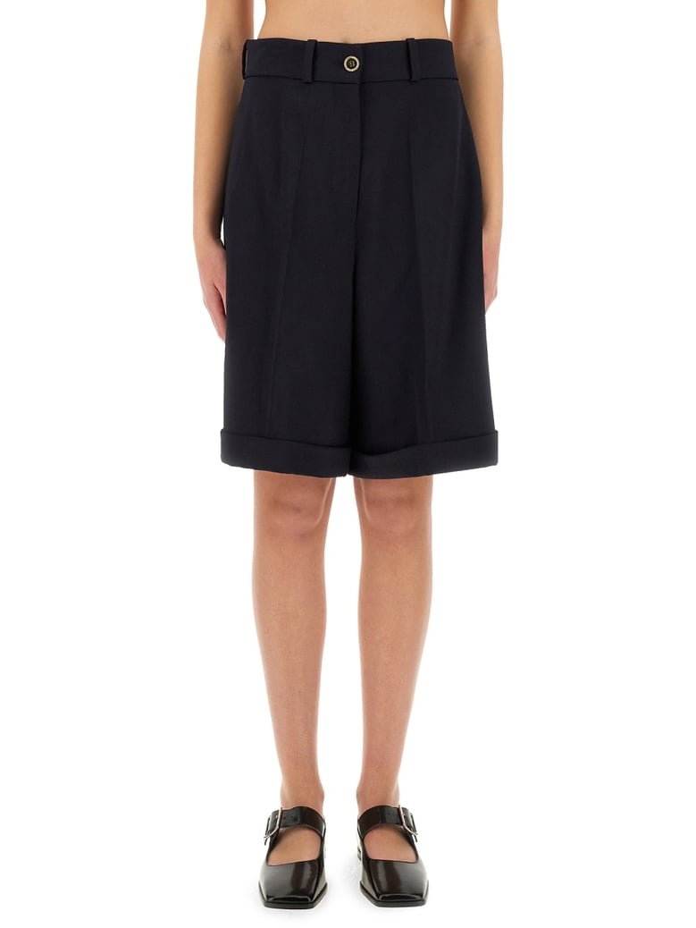 wool bermuda shorts by Selfnex