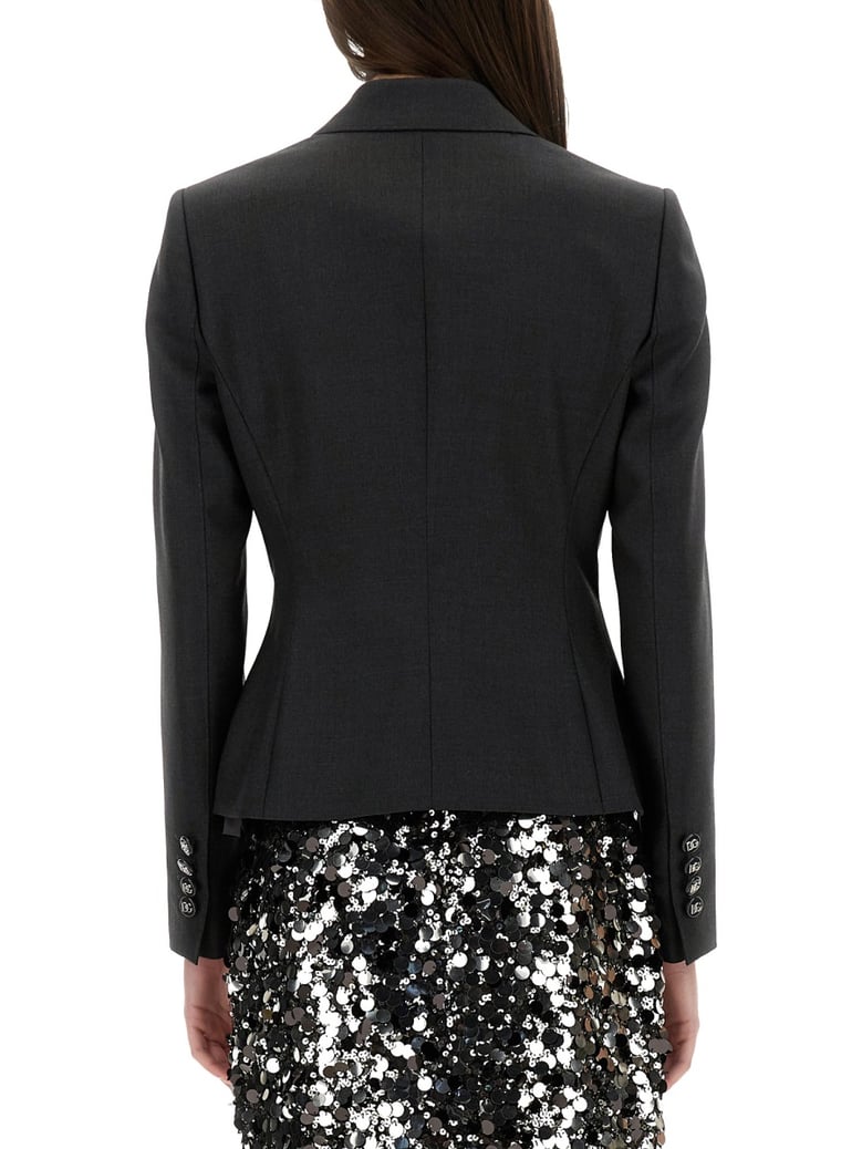double-breasted jacket with dg logo buttons by Selfnex