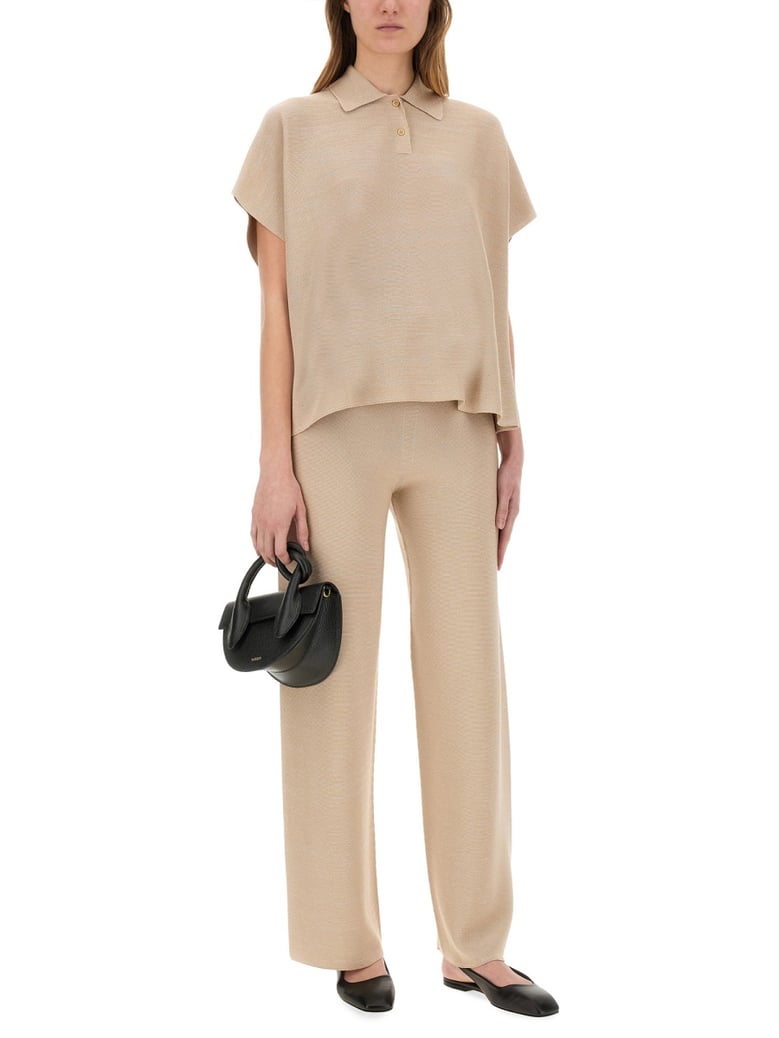 organic cotton and lurex pants by Selfnex