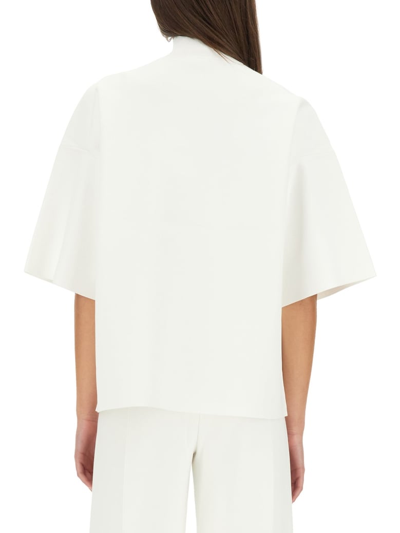 turtleneck top in white by Selfnex